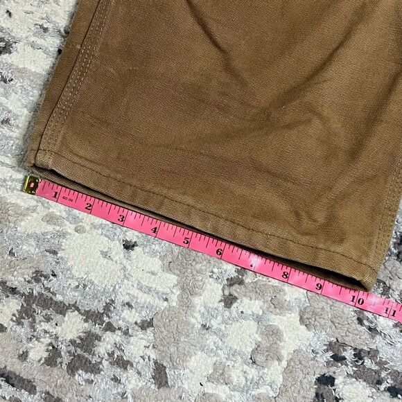 Vintage Carhartt Bib Carpenter Overalls Mens 46x34 Brown Duck Double Knee USA - Picture 15 of 16